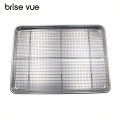 Brise vue barbecue Grill Baking Sheet with Wire Rack Set - Single Set w/ Half Sheet Pan & Stainless Steel Oven Rack for Cooking